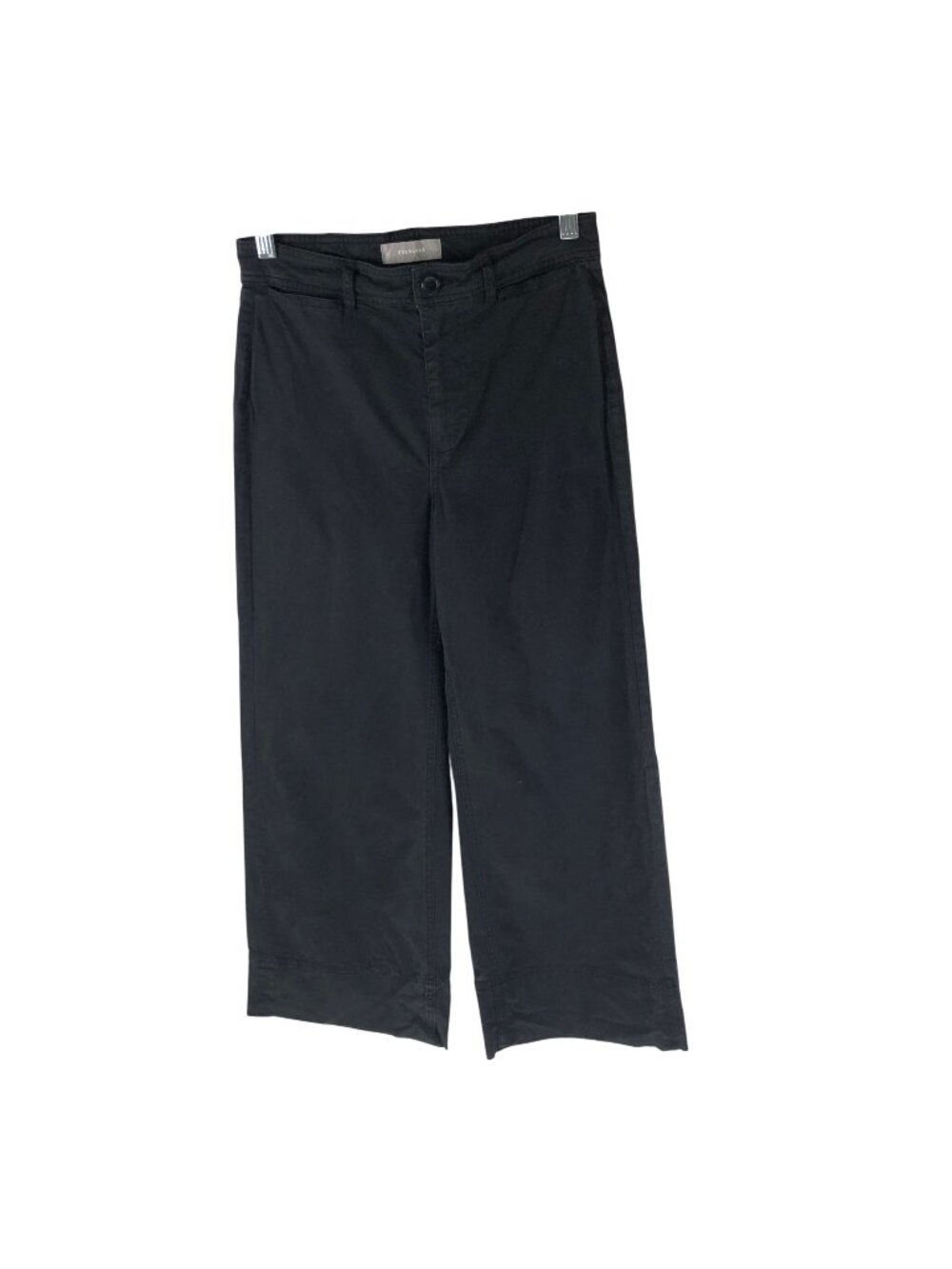 Everlane Lightweight Wide-Leg Crop Chino Pants Black Cotton Twill High Rise 2